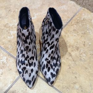 Sam Edelman Cow hair leopard booties 8